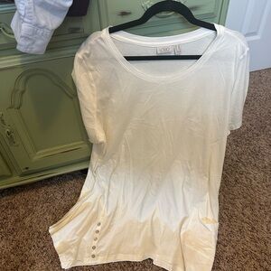 LOGO by Lori Goldstein White Short Sleeve Tee